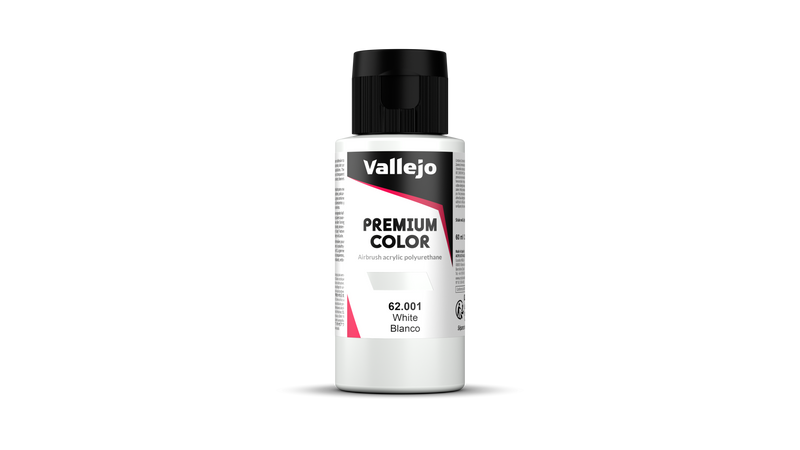 Vallejo - Premium Opaque - White - Blanc 60 ml - Réf : 62001