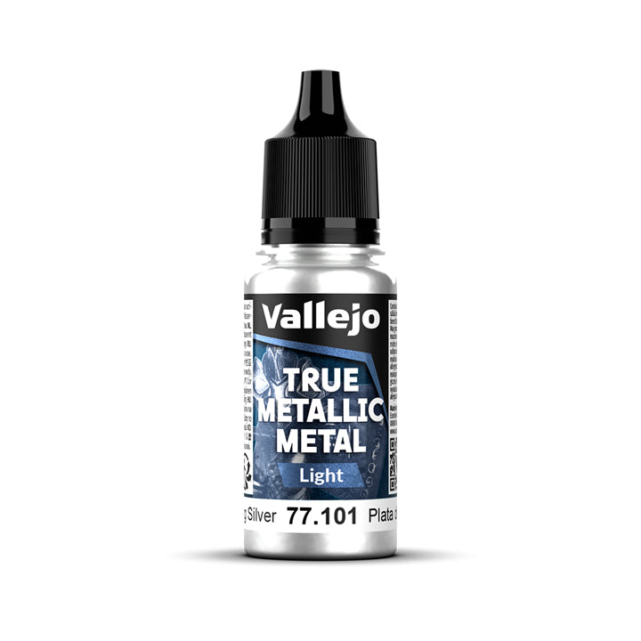 Vallejo - True Metallic Metal - Light - Argent - Réf : 77101