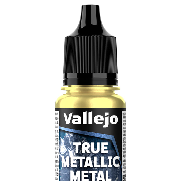 Vallejo - True Metallic Metal - Light - Jaune éclatant - Réf : 77102
