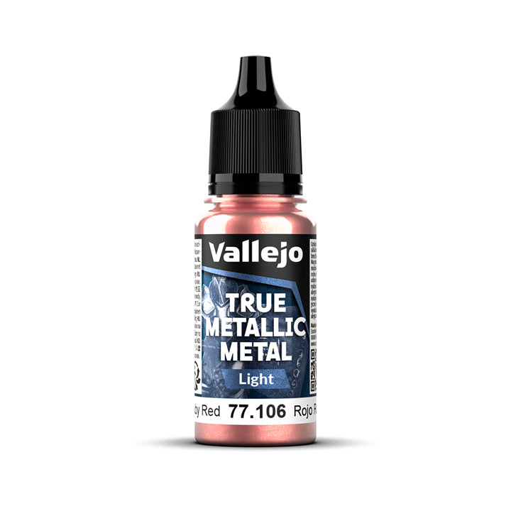 Vallejo - True Metallic Metal - Light - Rouge rubis - Réf : 77106