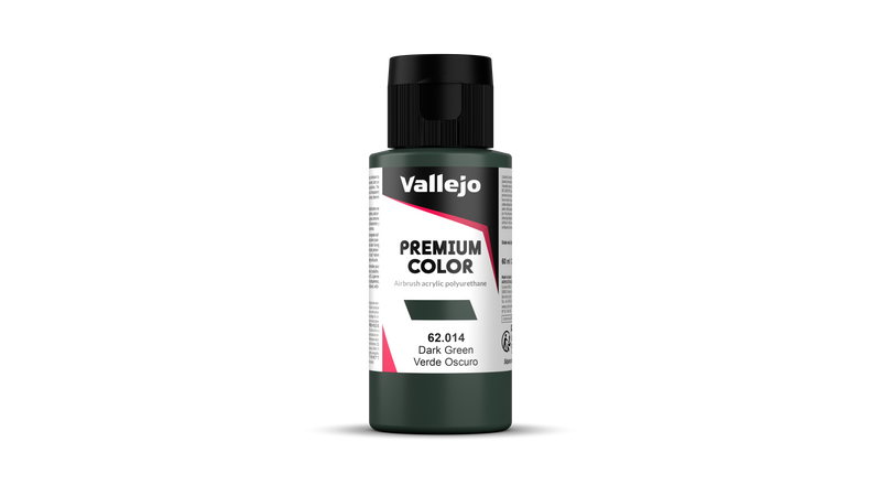 Vallejo - Premium Opaque - Dark Green - Vert Foncé 60 ml - Réf : 62014