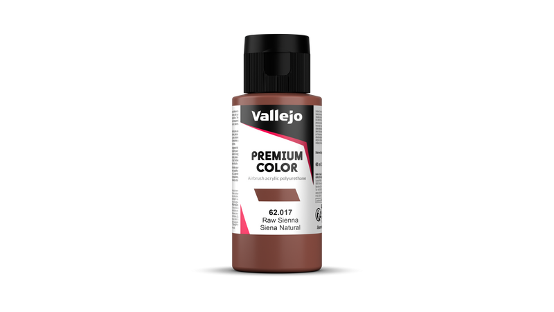 Vallejo - Premium Opaque - Raw Sienna - Terre de Sienne Naturelle 60 ml - Réf : 62017