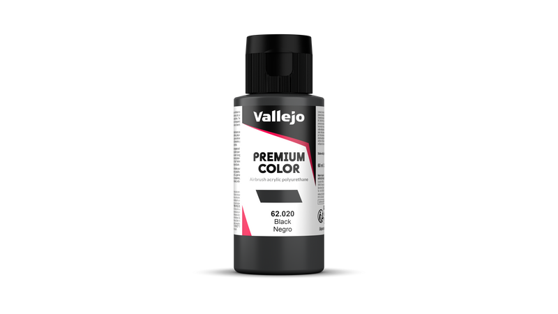 Vallejo - Premium Opaque - Dark - Noir 60 ml - Réf : 62020