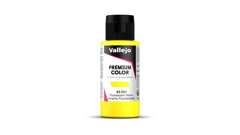 Vallejo - Premium Fluorescent - Yellow Fluo - Jaune Fluo 60 ml - Réf : 62031