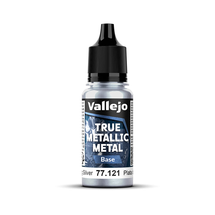 Vallejo - True Metallic Metal - Base - Argent sterling - Réf : 77121
