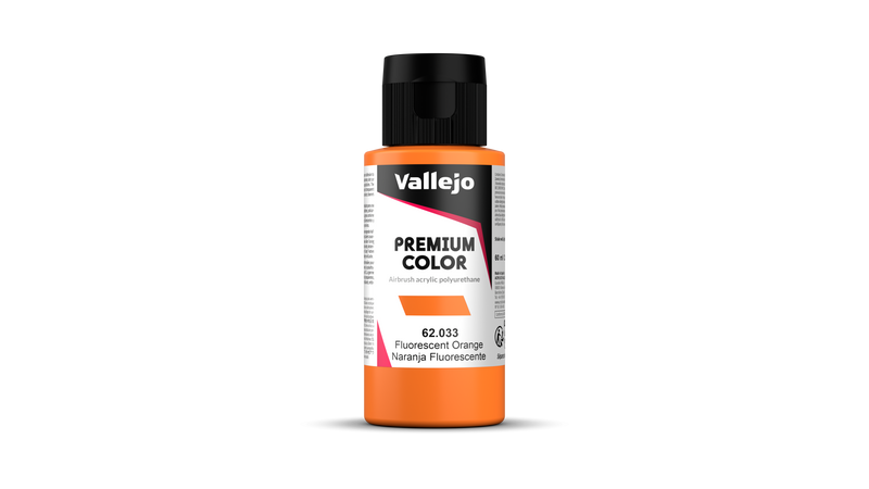 Vallejo - Premium Fluorescent - Orange Fluo - Orange Fluo 60 ml - Réf : 62033