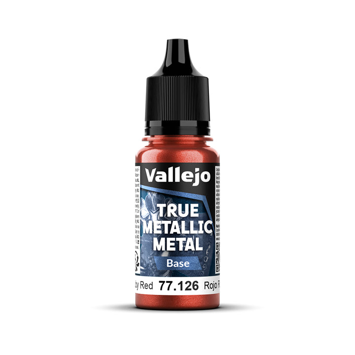 Vallejo - True Metallic Metal - Base - Rouge rubis - Réf : 77126