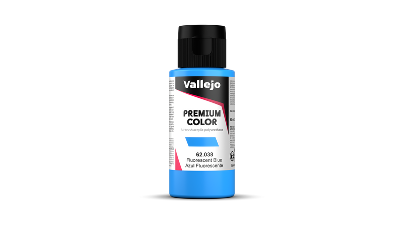 Vallejo - Premium Fluorescent - Blue Fluo - Bleu Fluo 60 ml - Réf : 62038