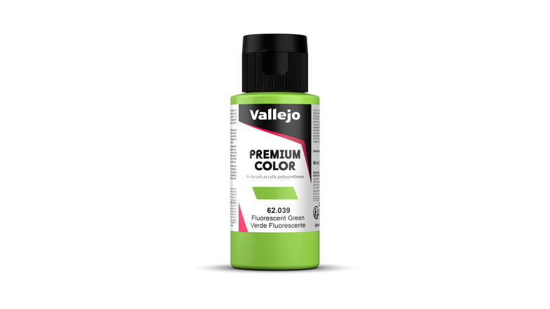 Vallejo - Premium Fluorescent - Green Fluo - Vert Fluo 60 ml - Réf : 62039