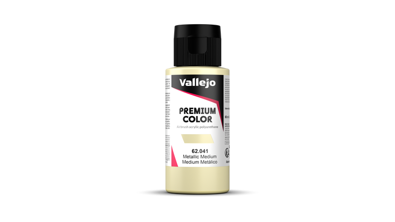 Vallejo - Premium Pearl & Metallics - Metallic Medium - Médium Métallique 60 ml - Réf : 62041