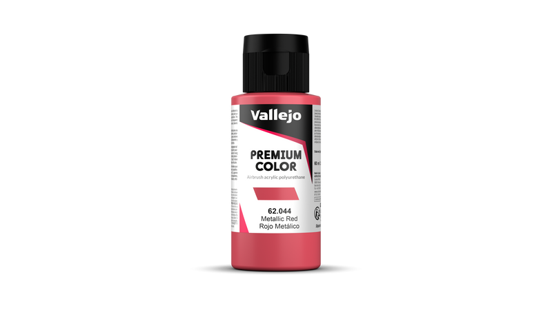 Vallejo - Premium Pearl & Metallics - Metallic Red - Rouge Métallique 60 ml - Réf : 62044