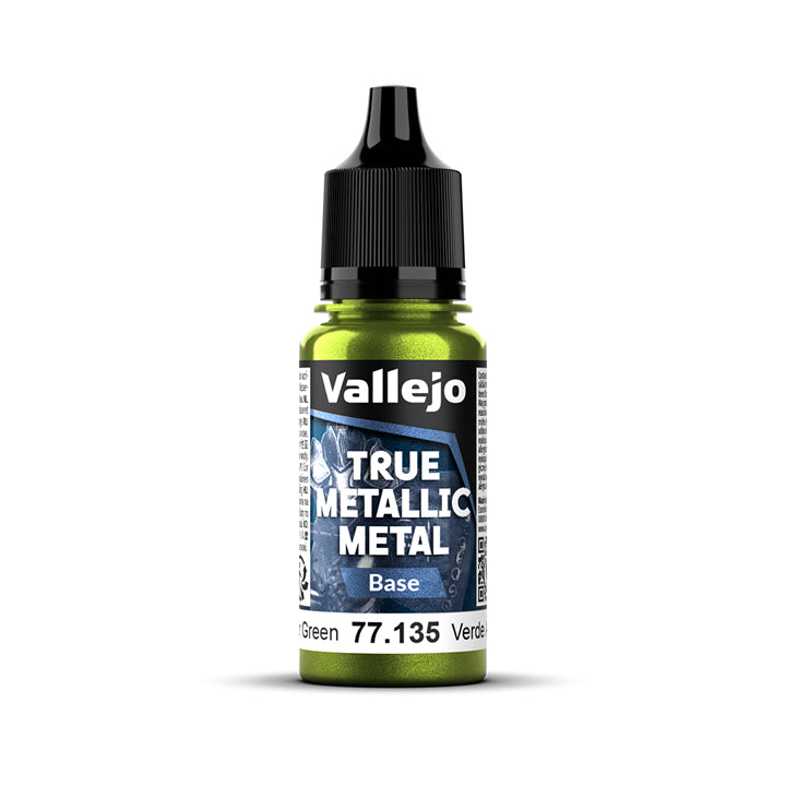 Vallejo - True Metallic Metal - Base - Vert ambre - Réf : 77135
