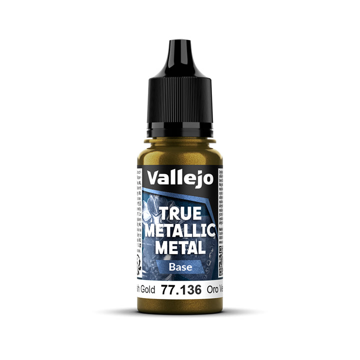 Vallejo - True Metallic Metal - Base - Or vert - Réf : 77136