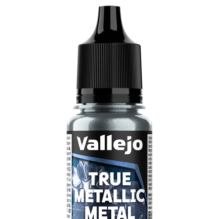 Vallejo - True Metallic Metal - Base - Noir obsidienne - Réf : 77140