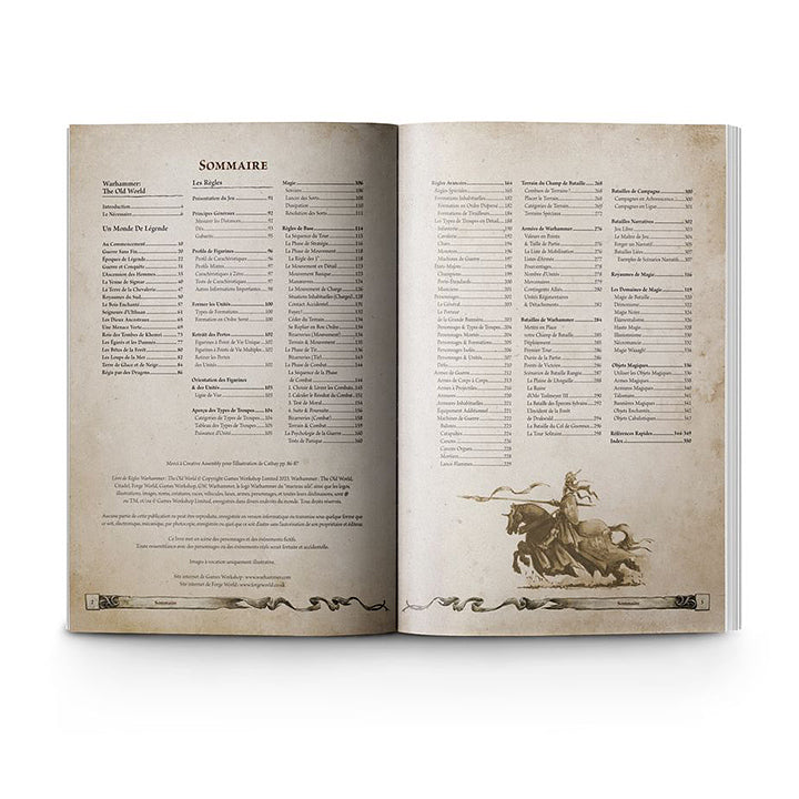WH Old world - Livre de régles