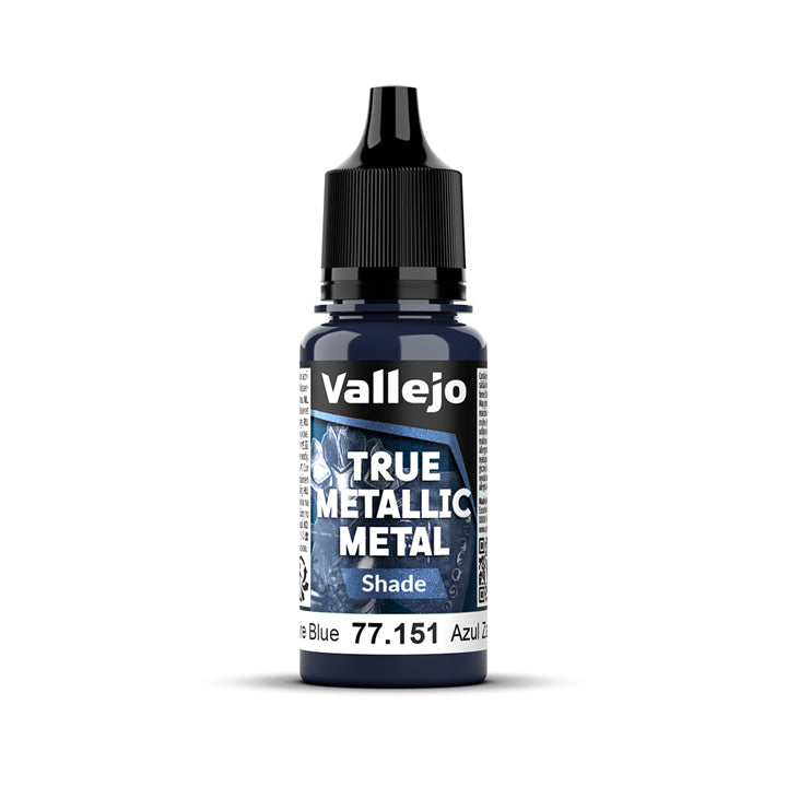 Vallejo - True Metallic Metal - Shade - Bleu saphir - Réf : 77151