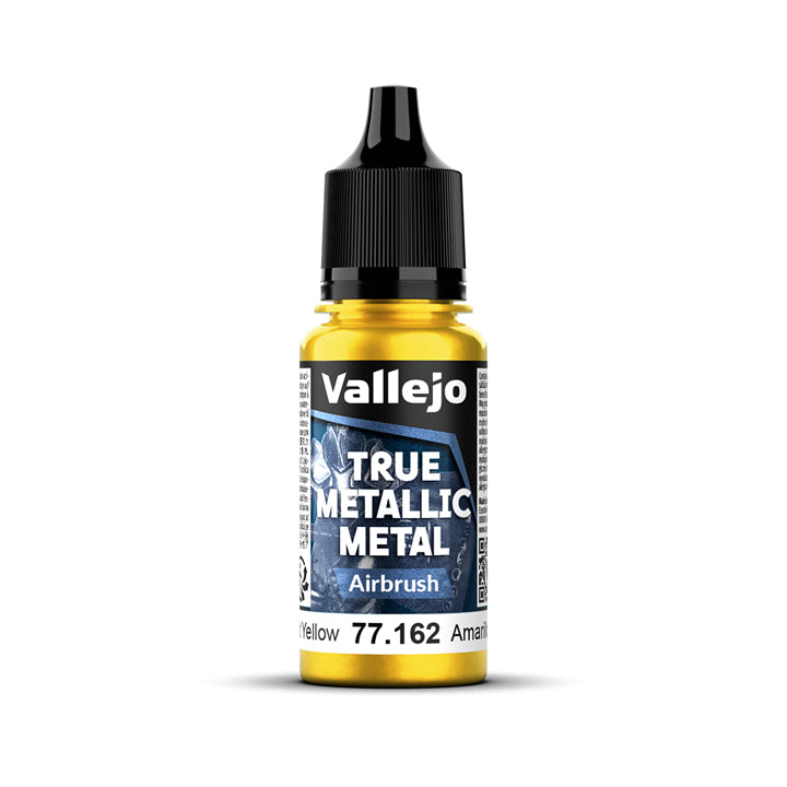 Vallejo - True Metallic Metal - Airbrush - Jaune éclatant - Réf : 77162