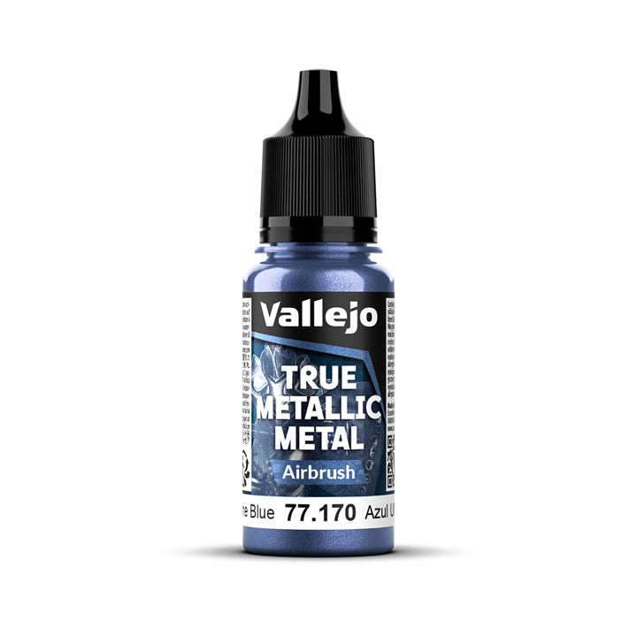 Vallejo - True Metallic Metal - Airbrush - Bleu outremer - Réf : 77170