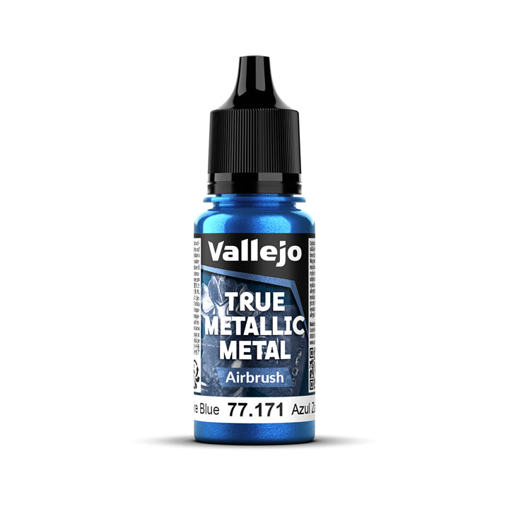 Vallejo - True Metallic Metal - Airbrush - Bleu saphir - Réf : 77171