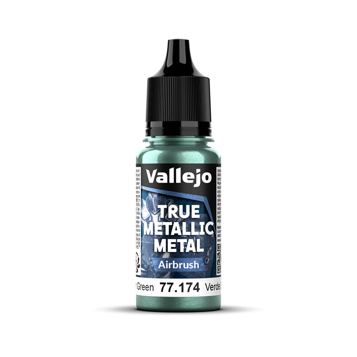 Vallejo - True Metallic Metal - Airbrush - Vert sombre - Réf : 77174