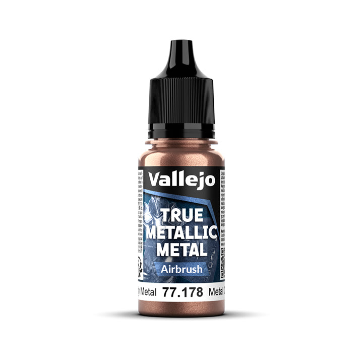 Vallejo - True Metallic Metal - Airbrush - Métal oxydé - Réf : 77178