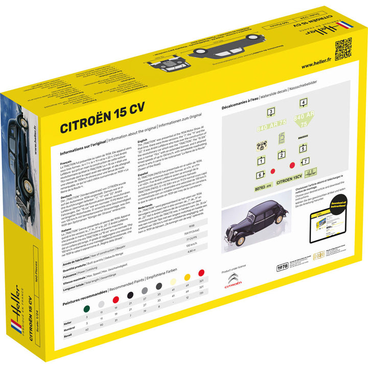 Heller - Citroen 15 cv - Réf 80763 - 1/24