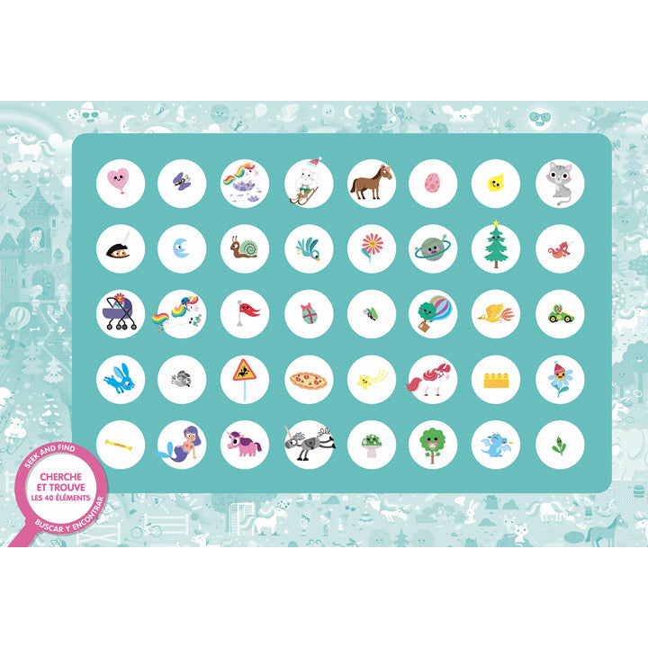 Puzzle cherche et trouve : Licornes