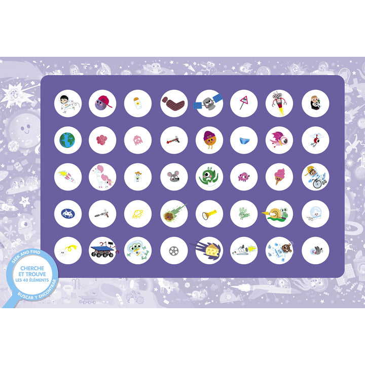 Puzzle cherche et trouve : Dans l'espace
