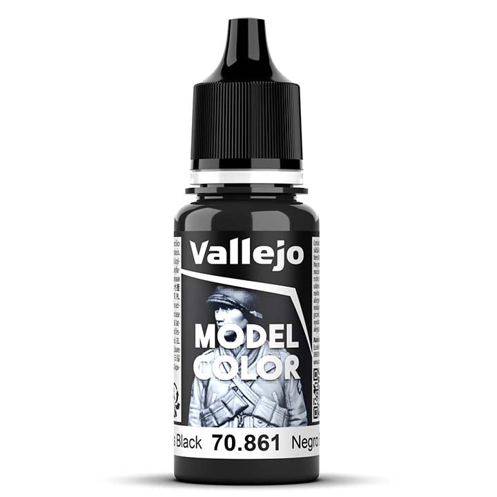 Vallejo - Noir Brillant - FS 17038 - RAL 9005 - Réf : 70861