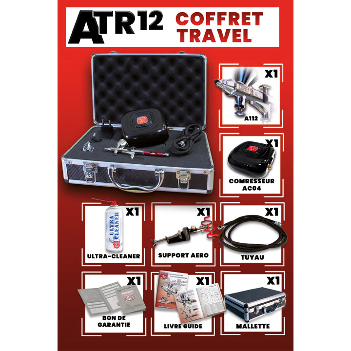 Coffret  Aérographe Travel Précision Prince August - Réf ATR12