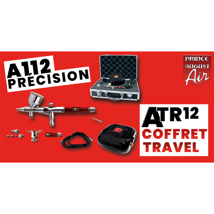 Coffret  Aérographe Travel Précision Prince August - Réf ATR12