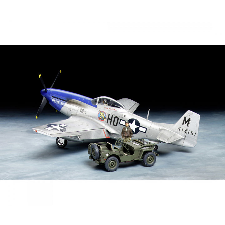 P51D Mustang & 1/4ton 4x4 light vehicle set - 1/48