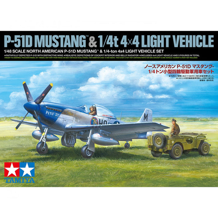 P51D Mustang & 1/4ton 4x4 light vehicle set - 1/48