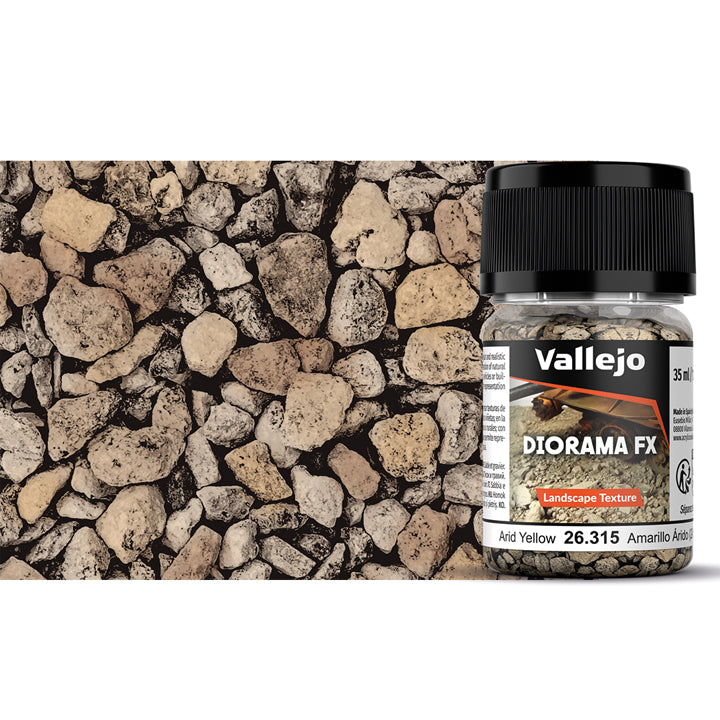 Vallejo - Diorama Fx - Arid Yellow - Jaune Aride - 2-5mm - 35ml - 26315