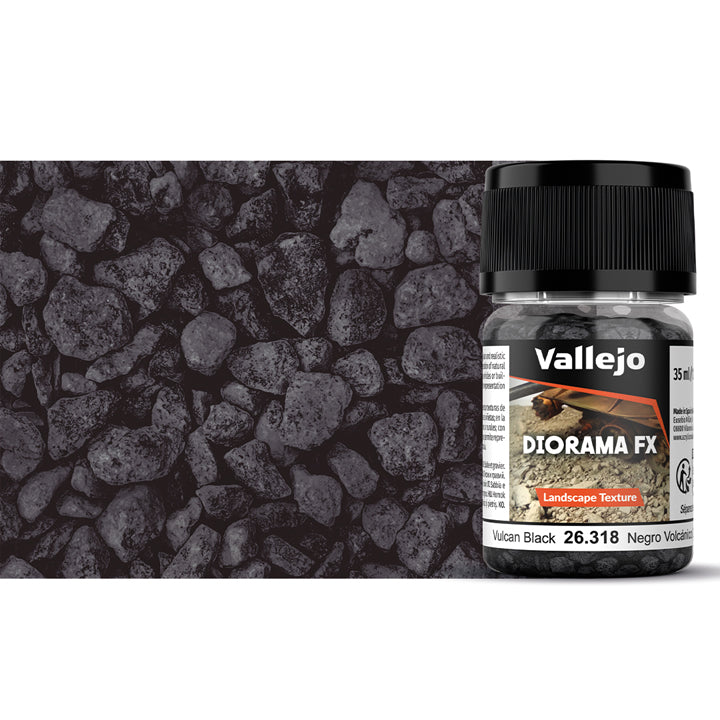 Vallejo FX - Noir Volcan - 2 - 5 mm - 35 ml - Réf 26318