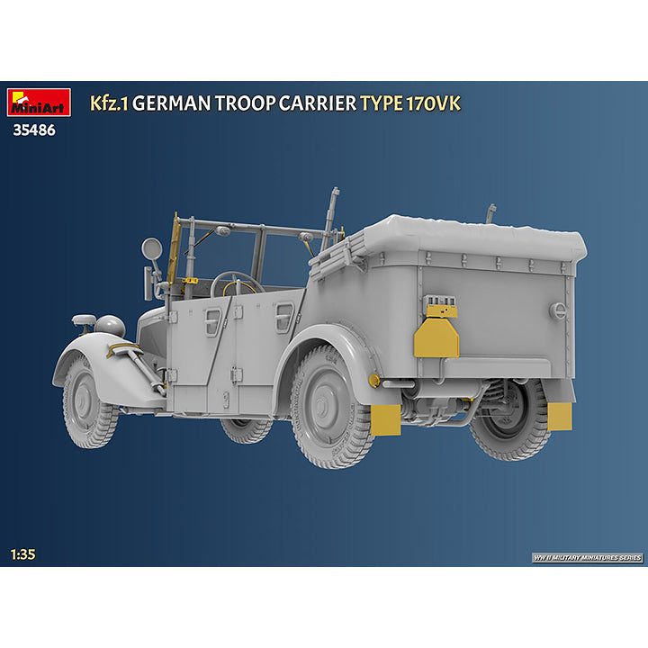 Mini Art - Kfz 1 - German troop carrier type 170 VK - 1/35 - Réf 35486