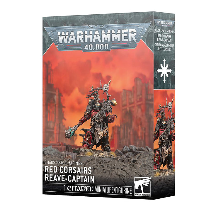WH 40 K - Chaos Space Marines - Capitaine écumeur red corsairs