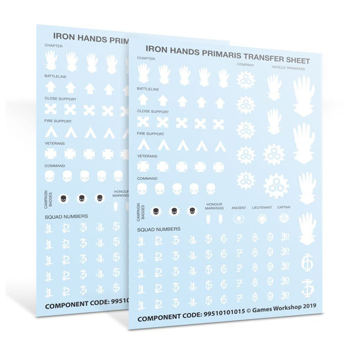 WH 40K - Iron hands - Améliorations et décalcomanie Primaris