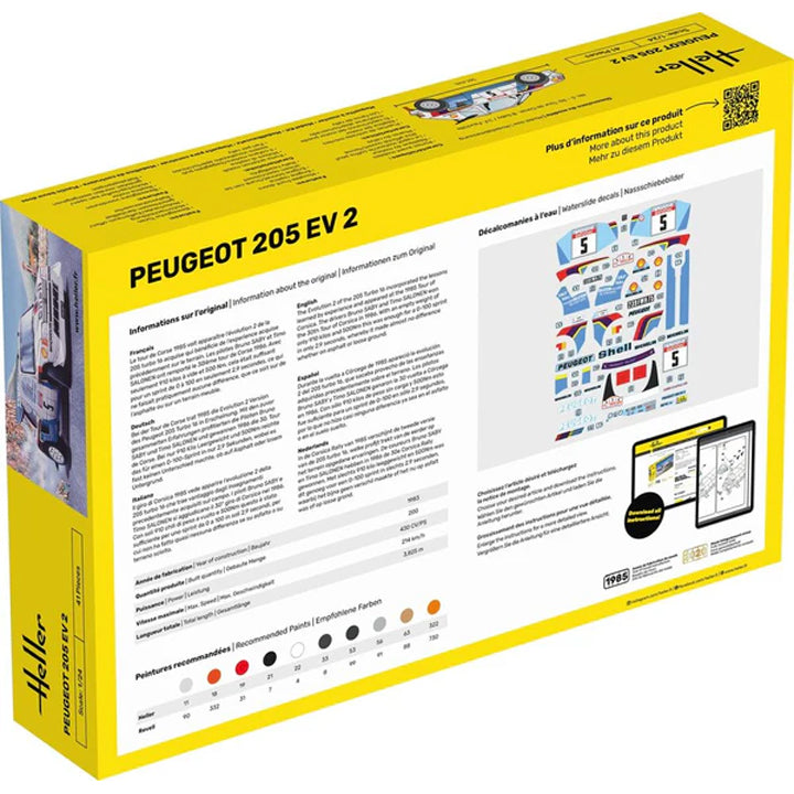Peugeot 205 EV 2 - 1/24 Heller Réf 80716