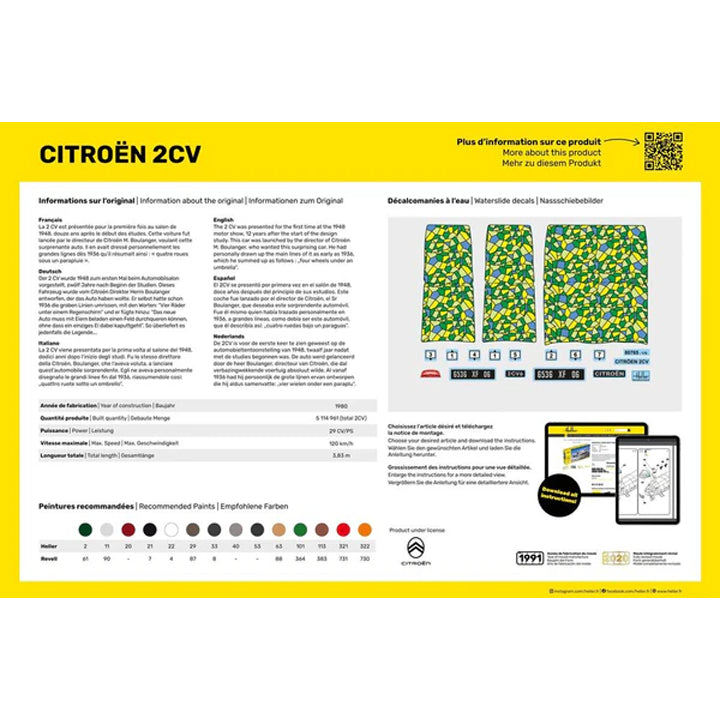 Citroën 2CV - 1/24 Heller Réf 80765