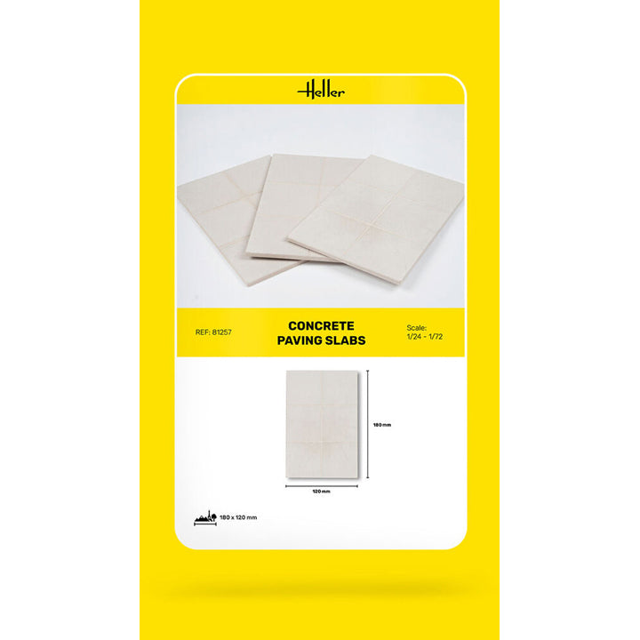 Concrete Paving Slabs - 1/24 - 1/72 - Heller Réf 81257
