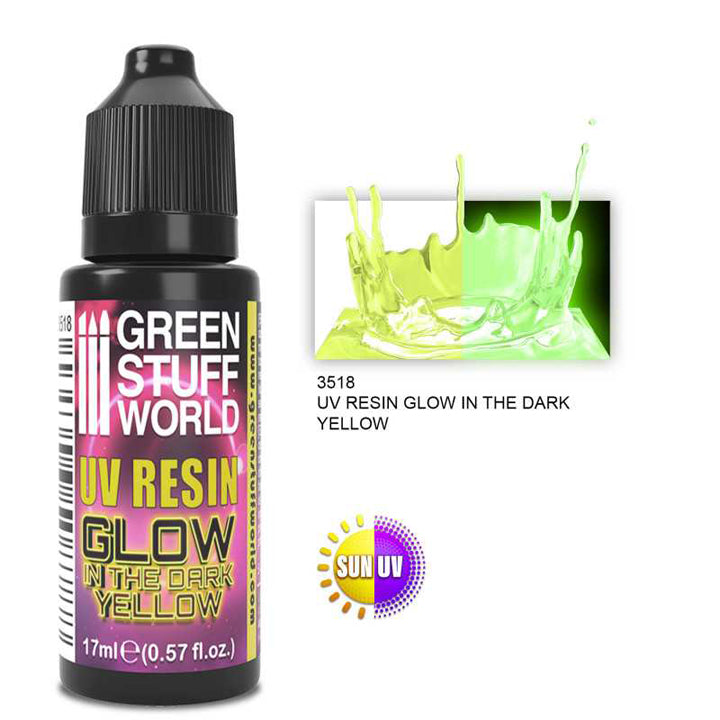 GSW - Résine Ultraviolette Jaune - Glow- 17 ml