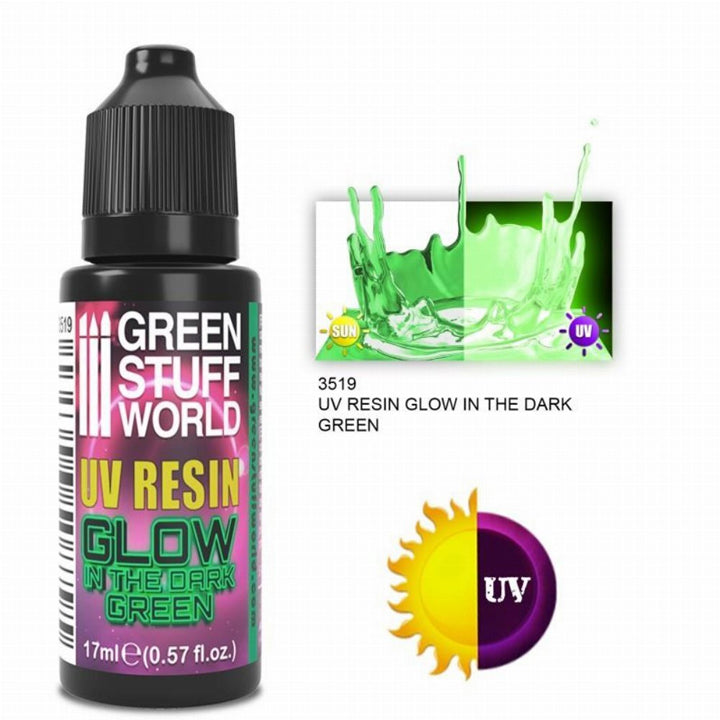 GSW - Résine Ultraviolette Verte - Glow- 17 ml