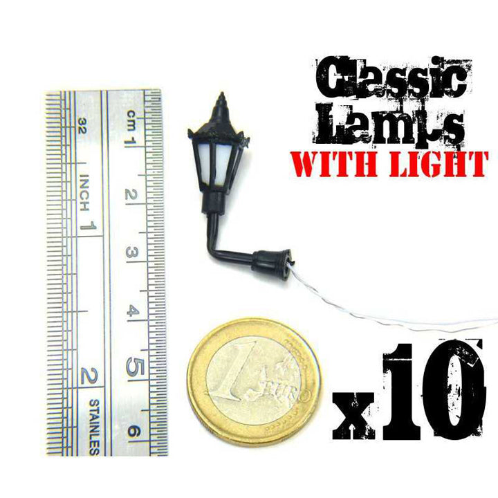 10x Lampadaires classiques de MUR avec LED