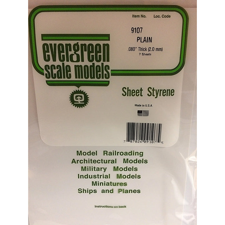 Evergreen - Plaques blanche 533x203x2 mm - Réf 9107