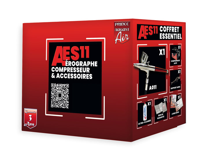 Coffret Aérographe Prince August - Essentiel - Réf AES11