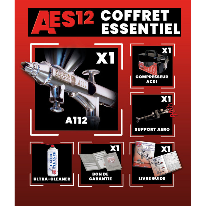 Coffret Aérographe Prince August - Essentiel - Réf AES12