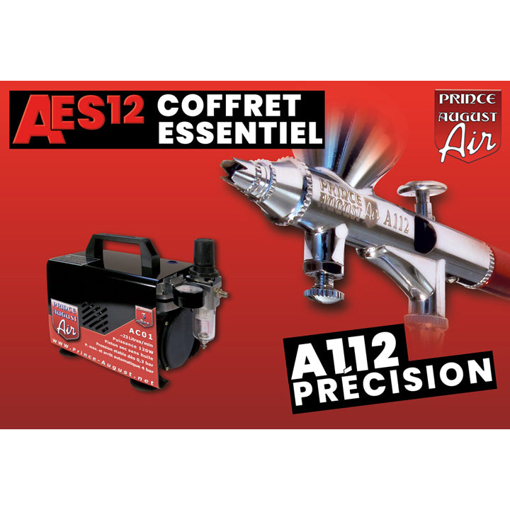 Coffret Aérographe Prince August - Essentiel - Réf AES12