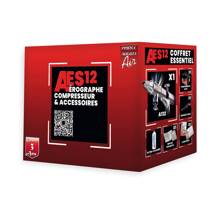 Coffret Aérographe Prince August - Essentiel - Réf AES12