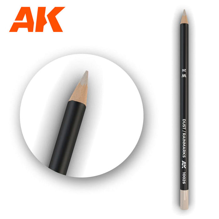 AK Weathering Pencil Dust / Rainmarks